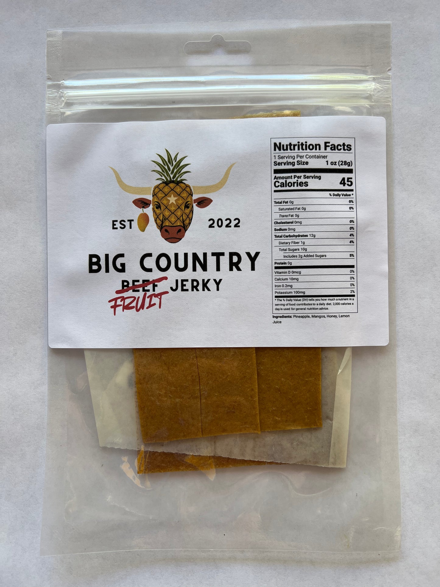 Pineapple Mango Fruit Jerky