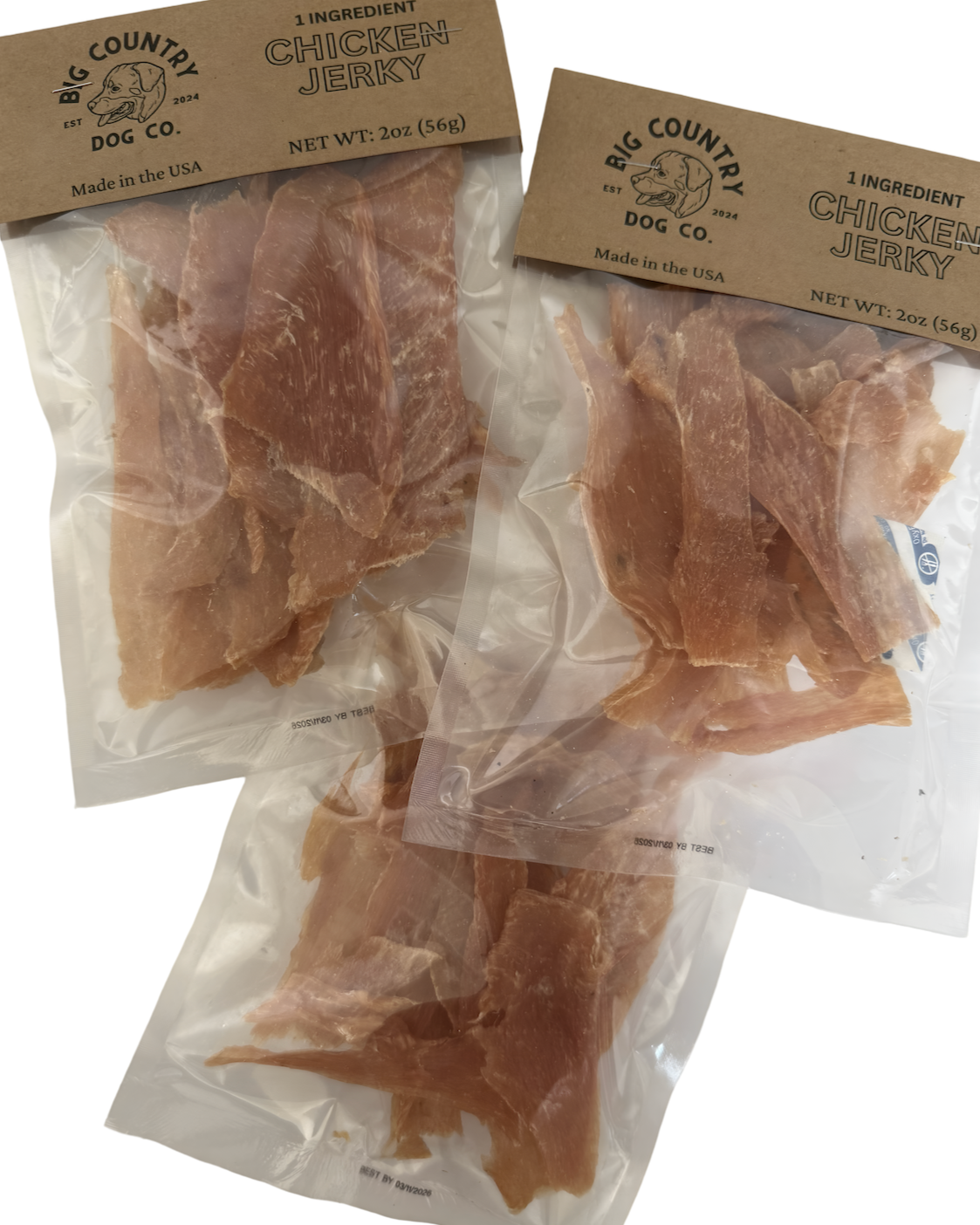 Chicken Jerky Dog Treats (3 pack)