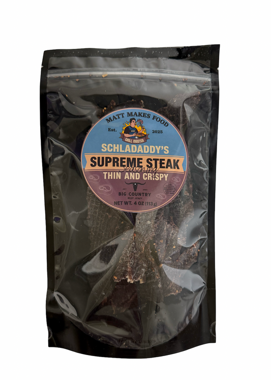 Schladaddy's Supreme Steak Seasoning Thin and Crispy